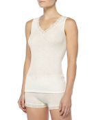 Hanro Lace-Trimmed Wool-Silk Tank Top - Lyst