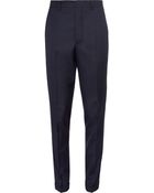 Ami Navy Tapered Wool Suit Trousers - Lyst