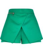 River Island Green Embossed Smart Skort - Lyst