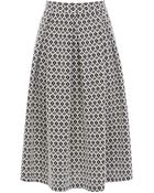 Oasis Jacquard Midi Skirt - Lyst