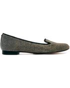 Dune Limbo Gold Glitz Flat Shoes - Lyst
