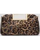 MICHAEL Michael Kors Clutch - Berkley Large Leopard Haircalf - Lyst