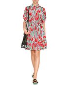 Kenzo Silk Printed Shirtdress - Lyst