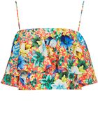 Topshop Bright Floral Frill Bralet - Lyst