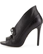 Pour La Victoire Vika Python Embossed Leather Pump - Lyst