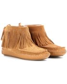 Tory Burch Collins Fringe Suede Ankle Boots - Lyst
