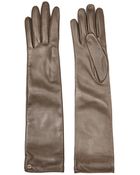 Gucci Long Leather Gloves - Lyst