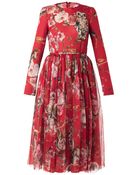 Dolce & Gabbana Floral and Animalprint Silk Dress - Lyst