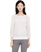 Club Monaco Charis Crocheted Sweater - Lyst
