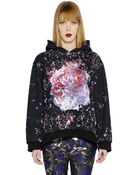 MSGM Hooded Printed Cotton Sweatshirt - Lyst