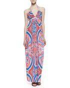Cusp Printed Halter Maxi Dress - Lyst