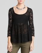 Free People Top - Gracie Lace Babydoll - Lyst