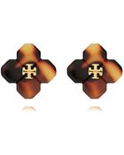 Tory Burch Babylon Resin Flower Stud Earring - Lyst