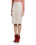 Patrizia Pepe Pencil Skirt With High Waist In Brocade With Satin Details - Lyst