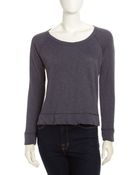 James Perse Raglan Sleeve Pullover - Lyst