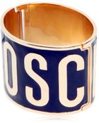 Moschino Logo Lettering Enameled Bracelet - Lyst