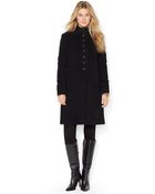 Lauren by Ralph Lauren Wool Spread Collar Coat - Lyst