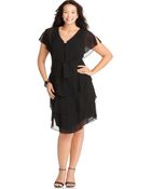 Patra Plus Size Short-Sleeve Tiered Dress - Lyst