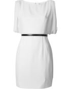 Saint Laurent Belted Dress - Lyst