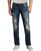 Guess Lincoln Distressed Straight Leg Jeans - Lyst