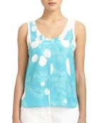 Diane von Furstenberg Ryan Printed Silk Top - Lyst