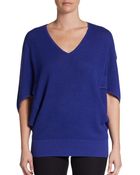 Josie Natori Textured Silk-Blend Sweater - Lyst