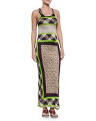 Jean Paul Gaultier Scarf-Print Fitted Tank Dress - Lyst
