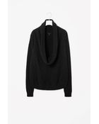 Cos Draped-Neck Wool Jumper - Lyst