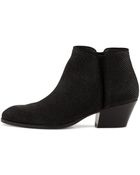 Giuseppe Zanotti Lizardprint Suede Ankle Boot Nero - Lyst