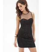 Forever 21 Crochet & Mesh Dress - Lyst