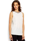 Rachel Rachel Roy Embellished Crewneck Tulipback Top - Lyst