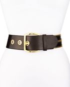Suzi Roher Grommet/Zip Leather Belt - Lyst