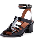 Givenchy Patent Caged Ankle-Wrap Sandal - Lyst