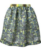 MSGM Flared Flower Print Skirt - Lyst