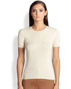 St. John Ribknit Wool Top - Lyst