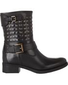 Barneys New York Studded Moto Boots - Lyst