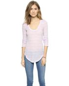 Free People Slub Layering Tee - Lilac - Lyst