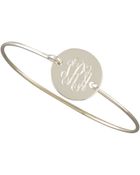 Sarah Chloe Chiara Monogrammed Circle Bracelet - Lyst