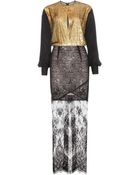 Alessandra Rich Floor-Length Lace Dress - Lyst