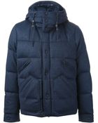 Moncler W Denim Effect Padded Jacket - Lyst