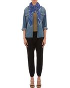 David Szeto Polka Dotprint Scarf - Lyst