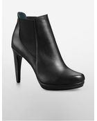 Calvin Klein Britney Leather Bootie - Lyst