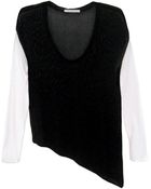 Red Haute Color-Blocked Asymmetrical Top - Lyst
