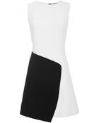 Narciso Rodriguez Textured Crepe Dress White and Black - Lyst