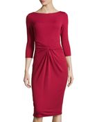 Michael Kors Twist-Front Sheath Dress - Lyst