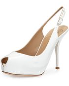 Giuseppe Zanotti Patent Peep-Toe Sandal - Lyst