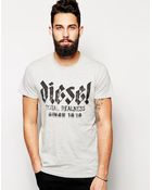 Diesel T-Shirt T-Adal Total Realness Logo - Lyst