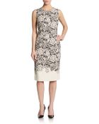 Dolce & Gabbana Lace-Print Sheath Dress - Lyst