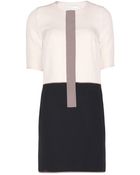 Victoria, Victoria Beckham Colour-Block Crepe Dress - Lyst