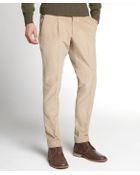 Gucci Tan Cotton Corduroy Cuffed Pleated Front Pants - Lyst